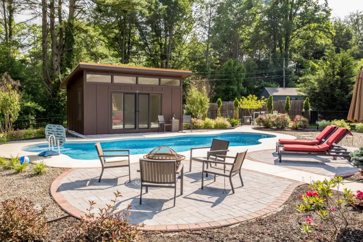 Swimming pool and outdoor living space